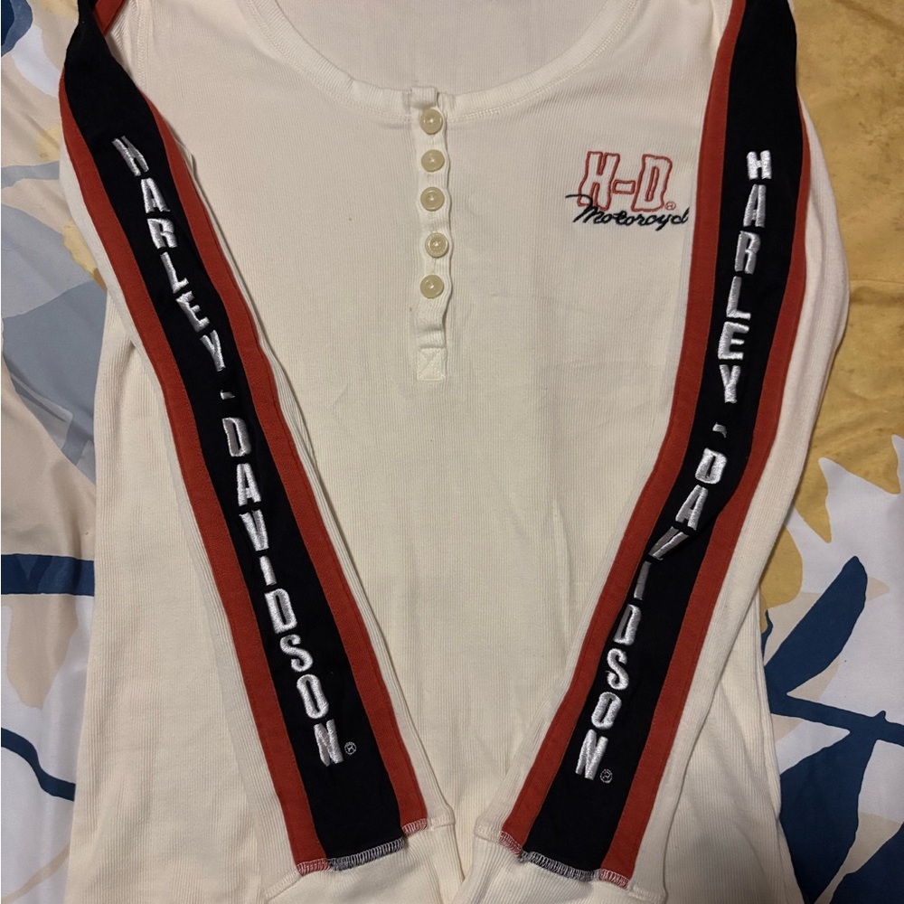 Harley-Davidson Cream Ribbed Shirt
